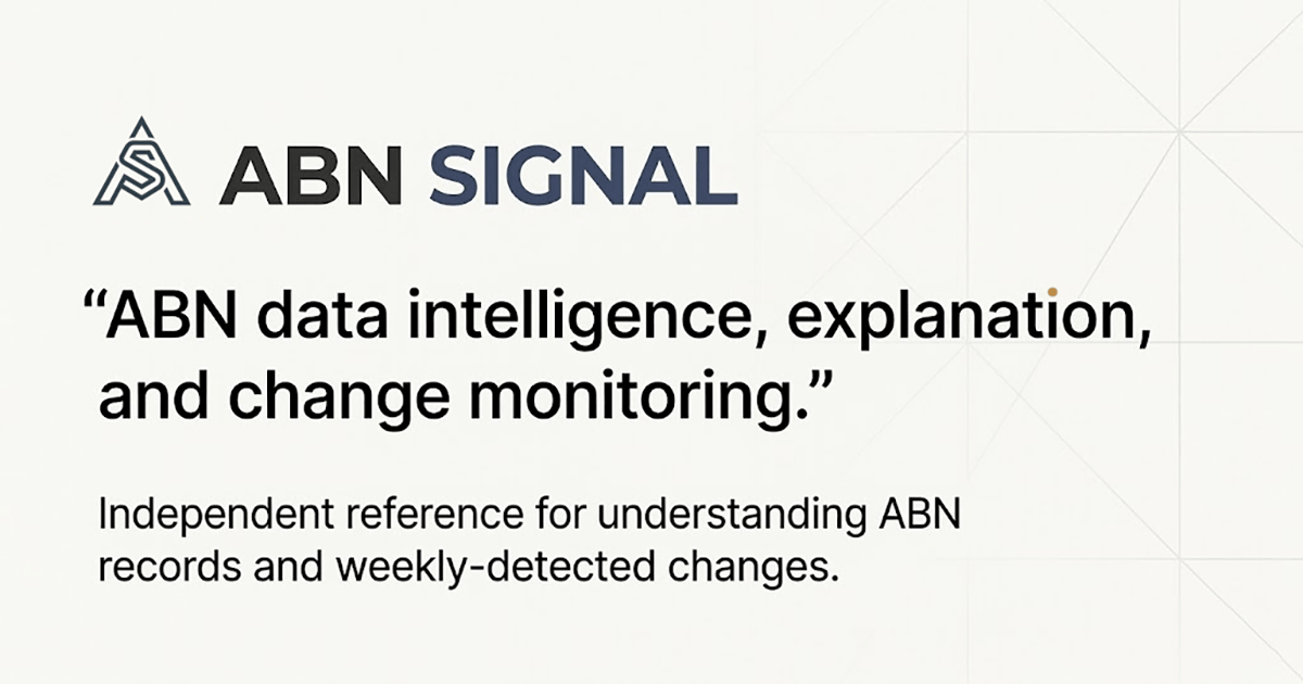 How to Read an ABN Record — Key Fields Explained | ABN Signal | ABN Signal